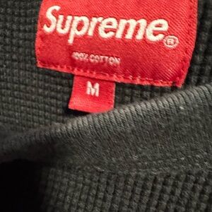 Supreme Black waffle long sleeve lightly used